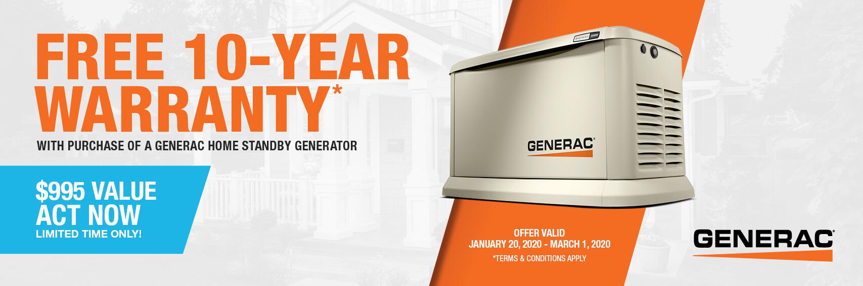 Homestandby Generator Deal | Warranty Offer | Generac Dealer | Cropwell, AL